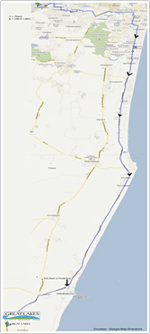 Route from Chennai Airport to Campus