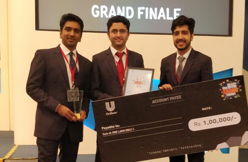 Winners of the National level HUL Big Brand Theory Competition.